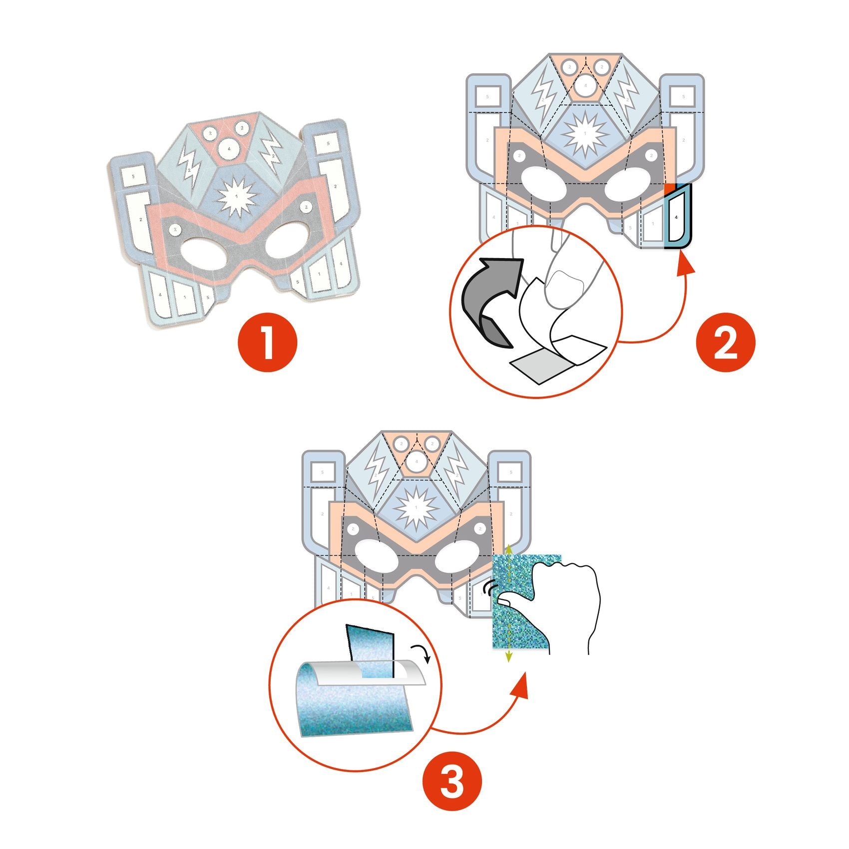 Djeco Djeco DIY Masks - Super Robots - Pearls & Swines