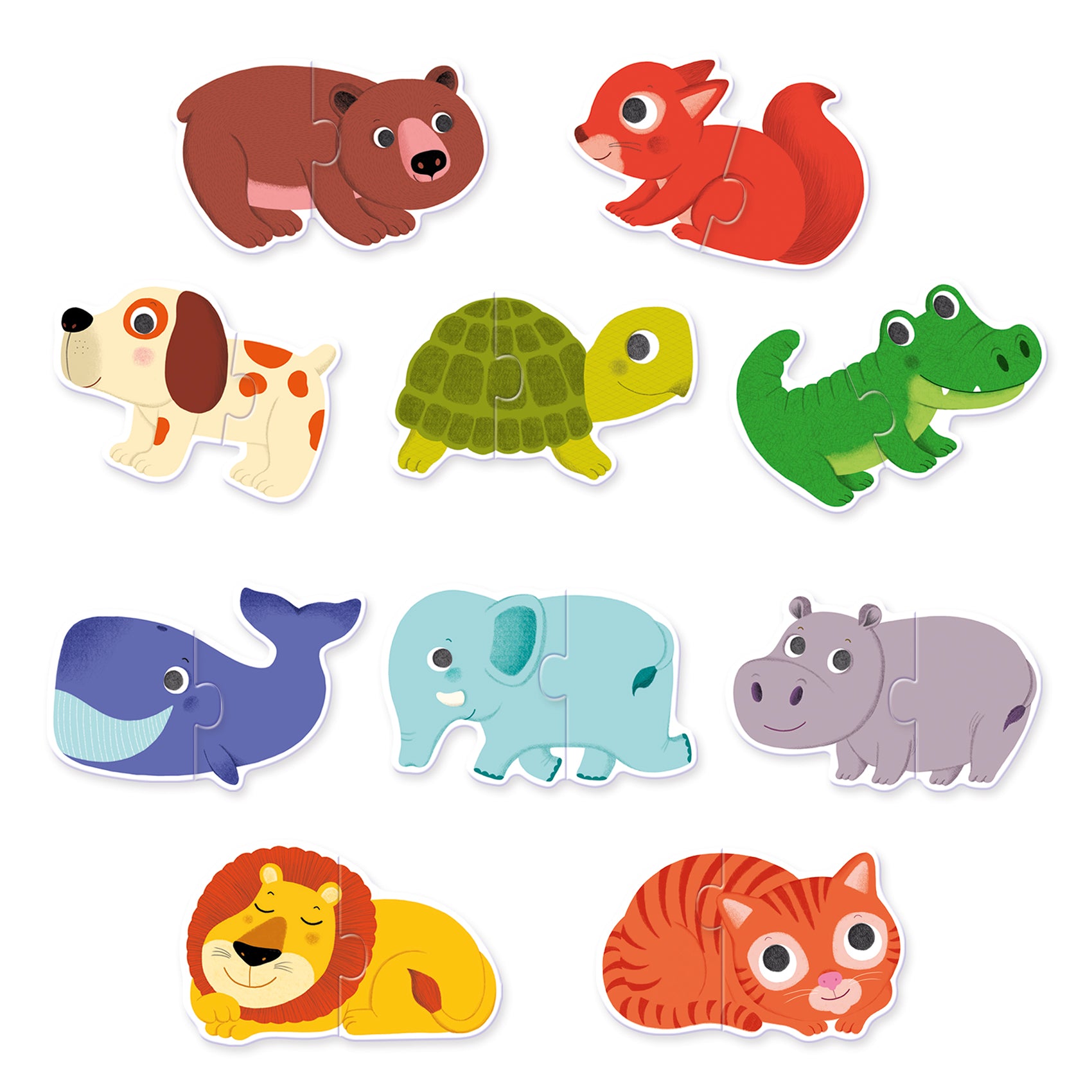 Djeco Djeco Puzzle Duo - Animals - Pearls & Swines