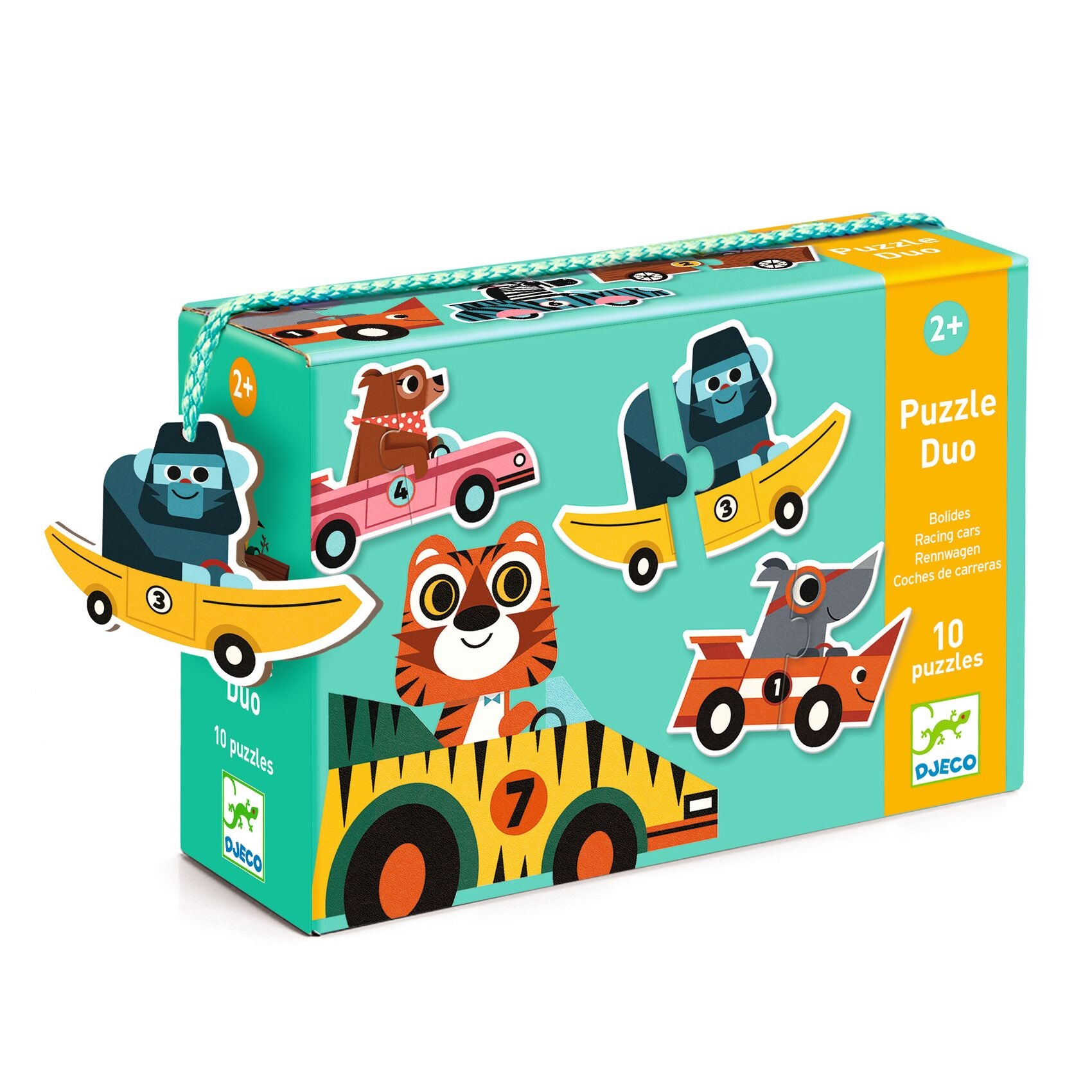 Djeco Djeco Puzzle Duo - Racing cars - Pearls & Swines