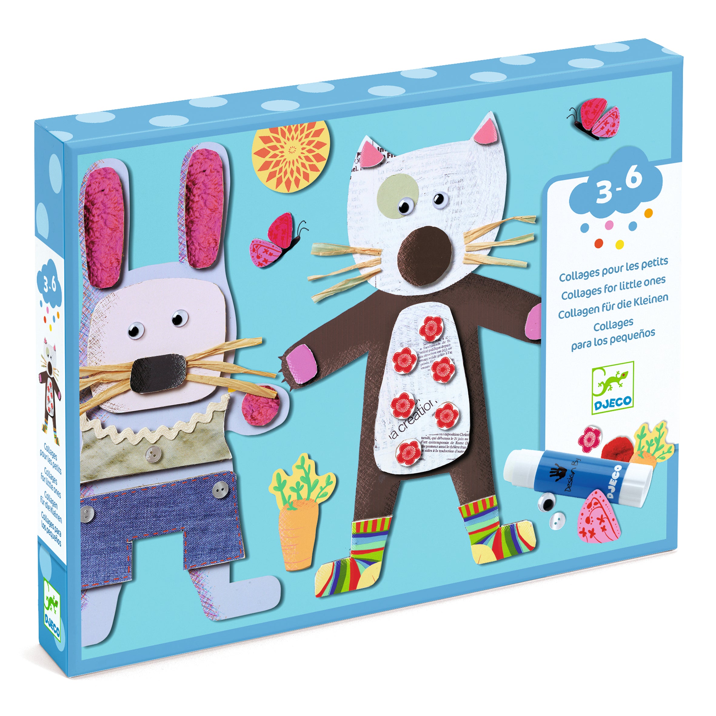 Djeco Djeco - Collages for Little Ones - Pearls & Swines
