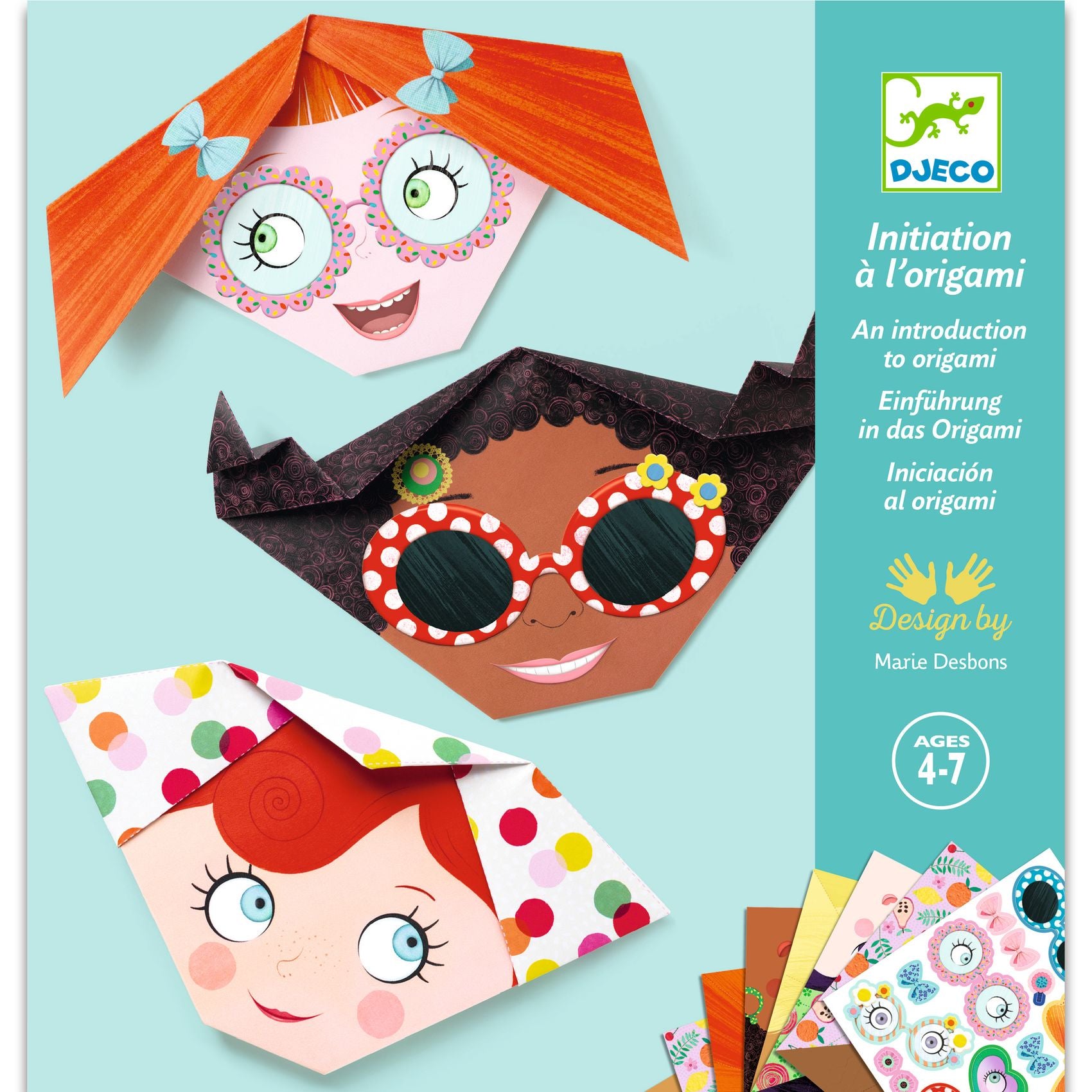 Djeco Djeco - Origami - Pretty Faces - Pearls & Swines