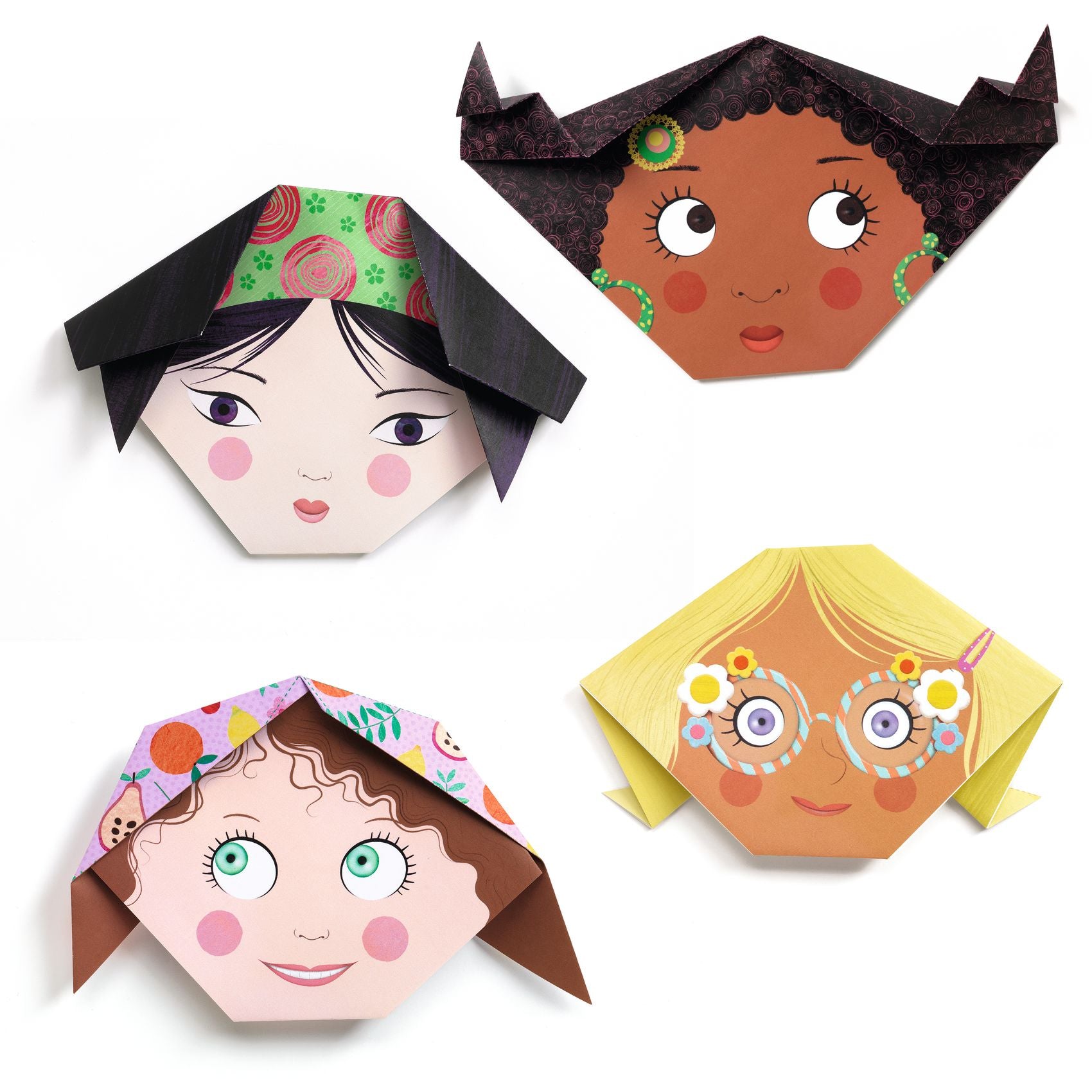 Djeco Djeco - Origami - Pretty Faces - Pearls & Swines