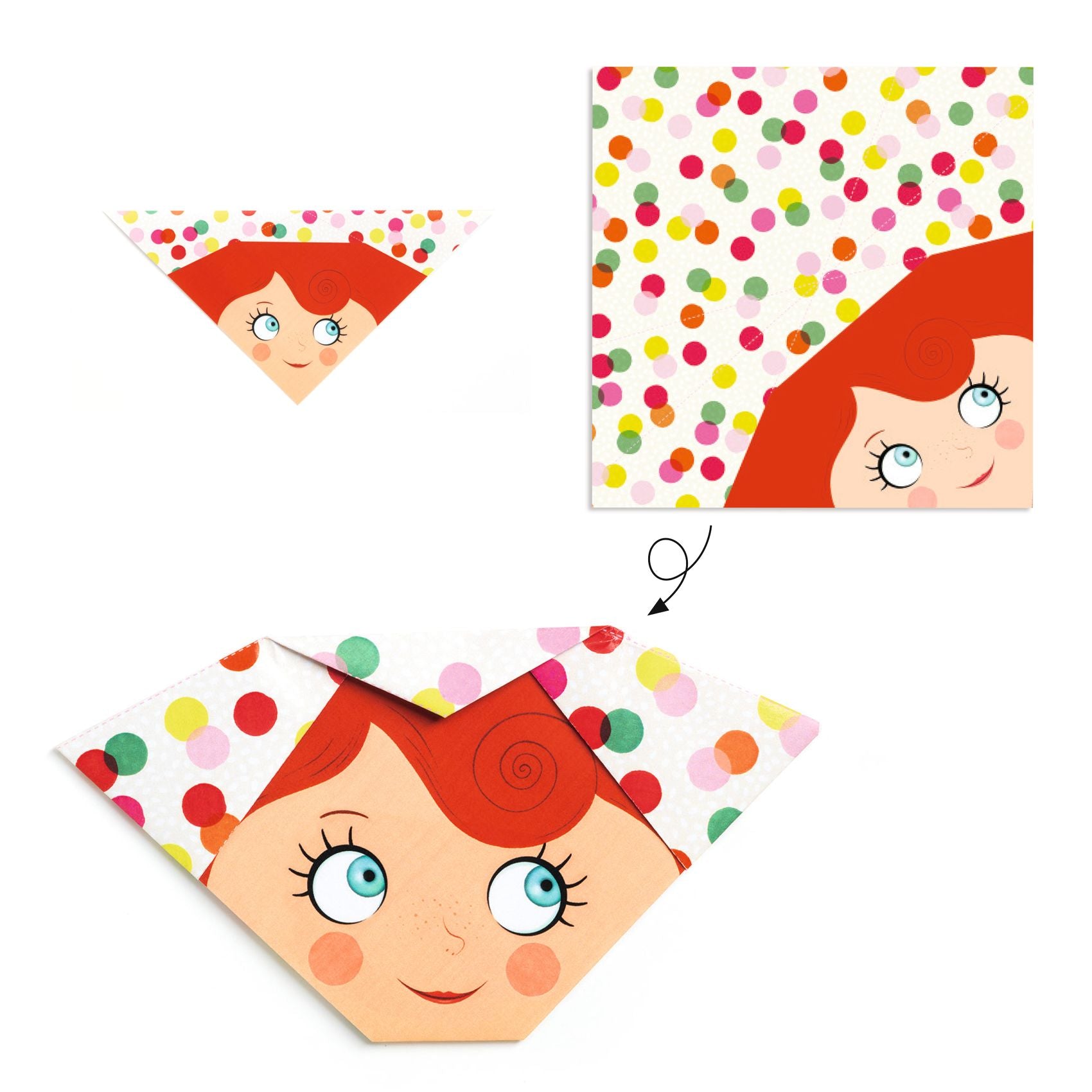 Djeco Djeco - Origami - Pretty Faces - Pearls & Swines
