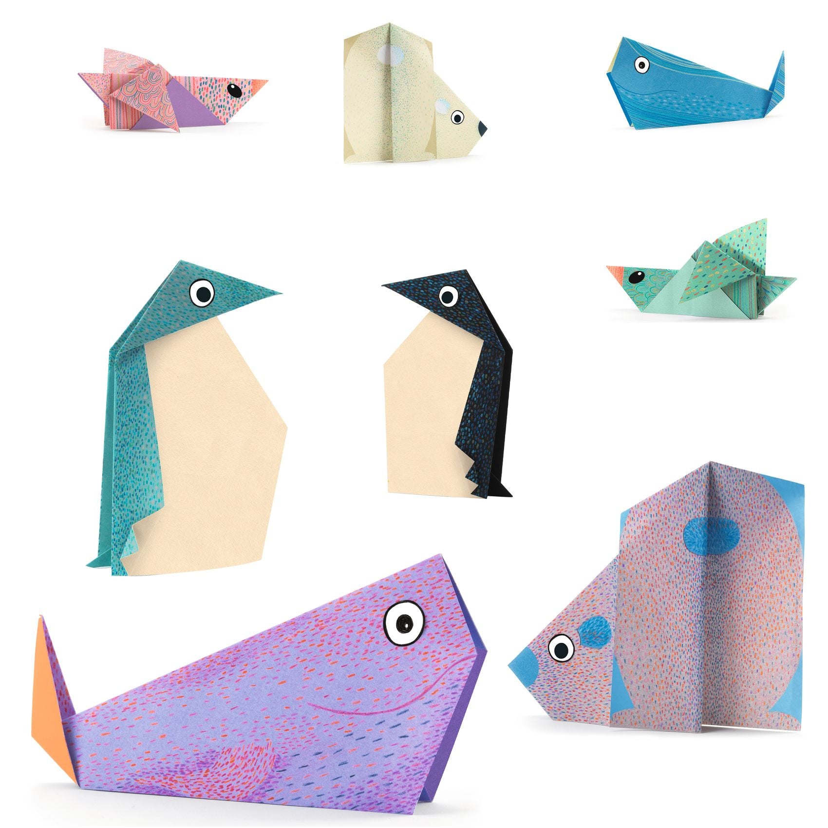Djeco Djeco - Origami - Polar Animals - Pearls & Swines