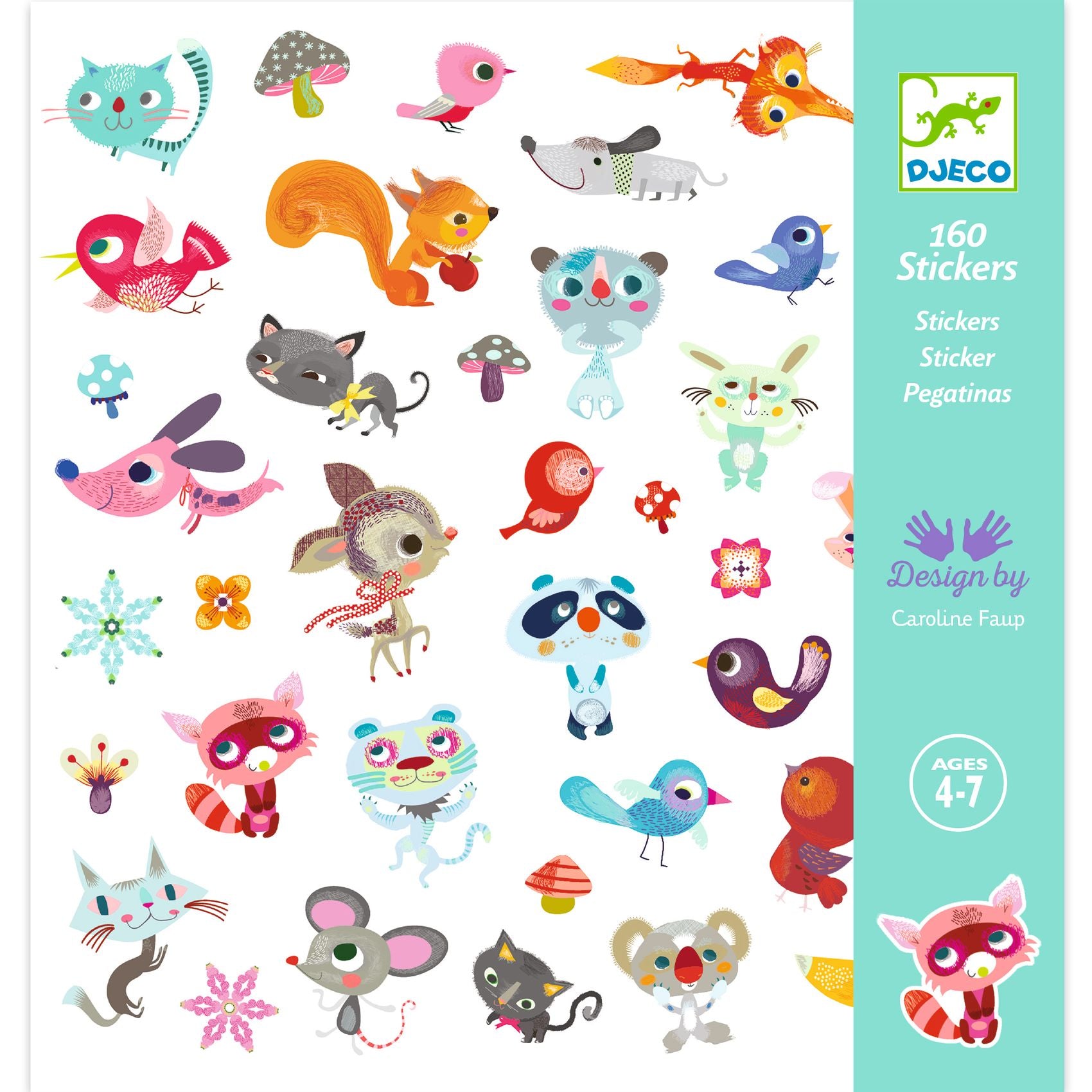 Djeco Djeco - Stickers - Little friends - Pearls & Swines