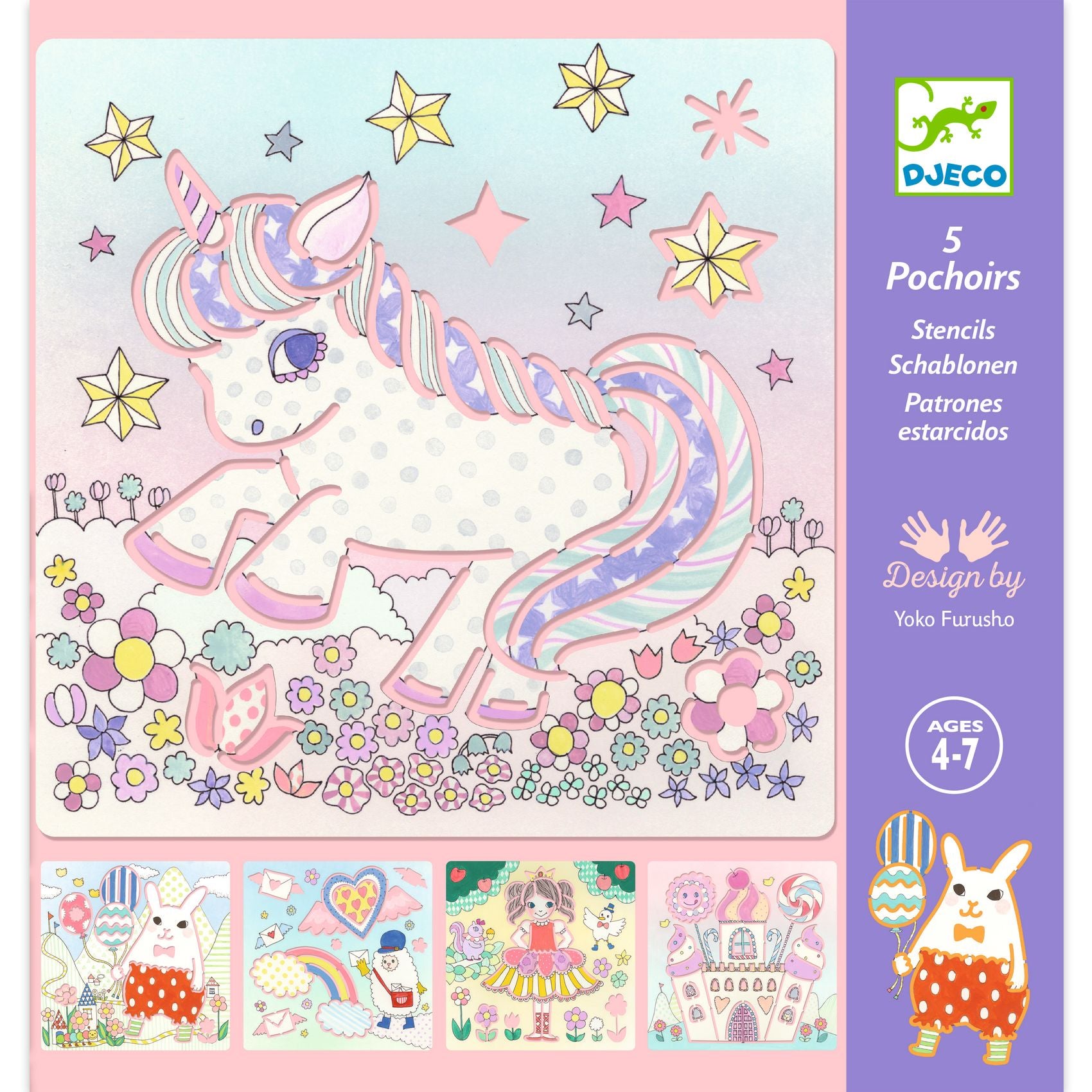 Djeco Djeco - Stencils - Kawaïland - Pearls & Swines