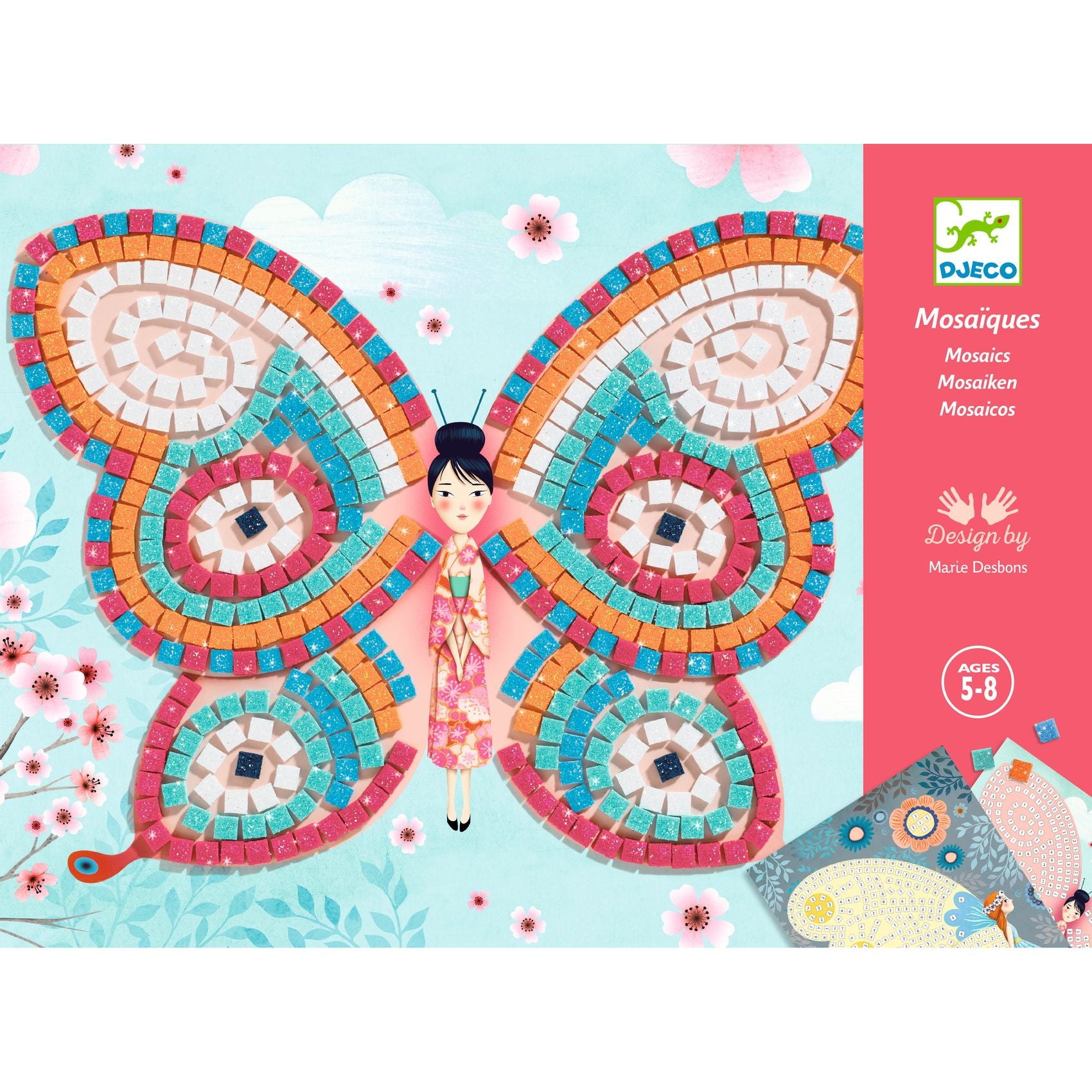 Djeco Djeco Mosaics - Butterflies - Pearls & Swines