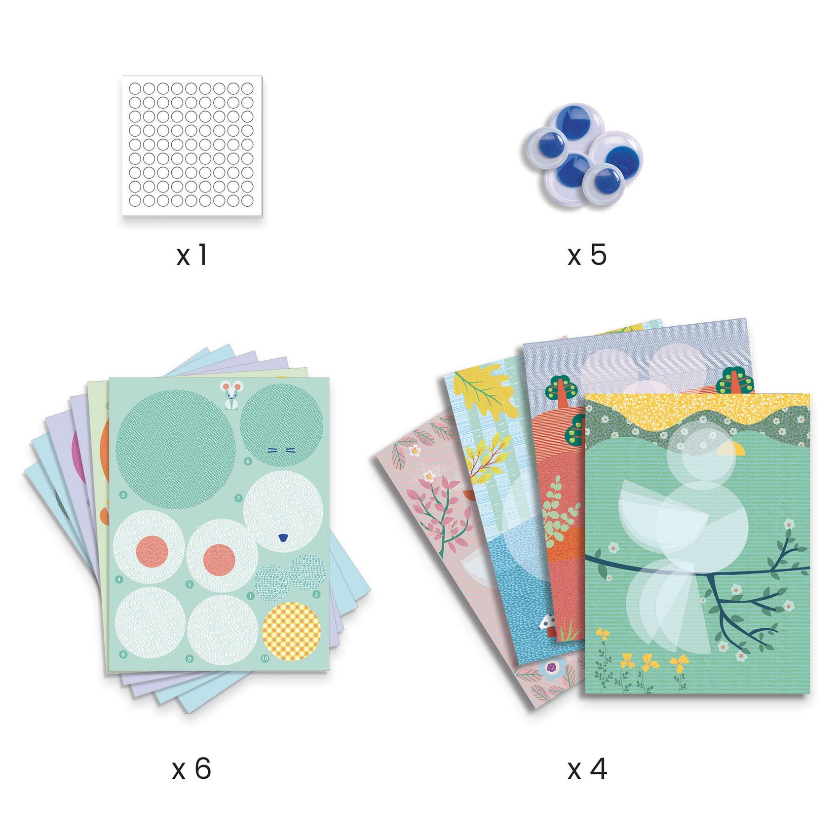 Djeco Djeco Creative with Paper -  Round and round - Pearls & Swines