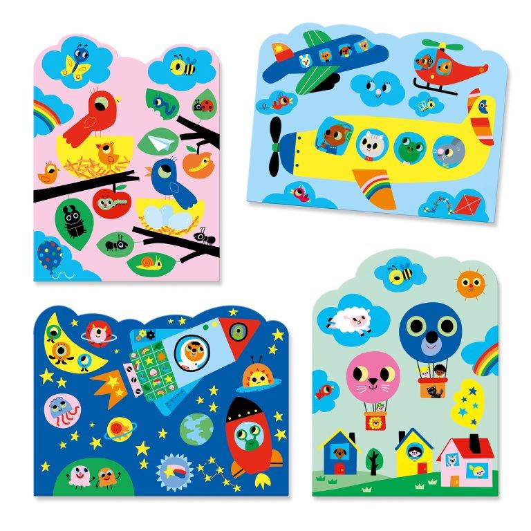 Djeco Djeco - Magic Colouring - Hidden in the Sky - Pearls & Swines
