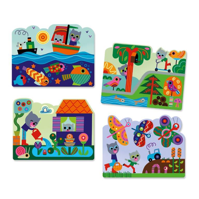 Djeco Djeco - Magic Colouring - Hidden in the Garden - Pearls & Swines