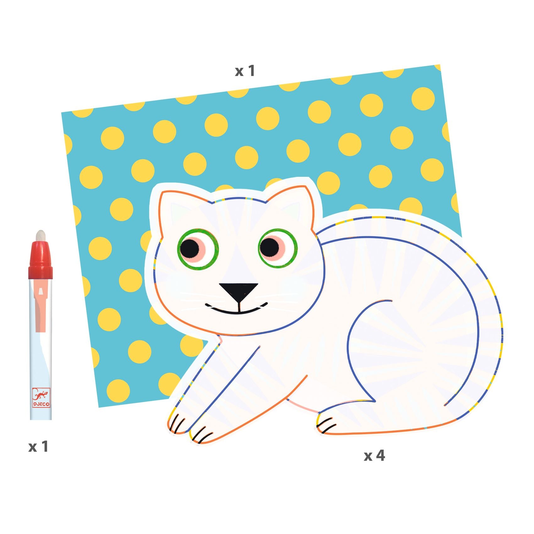 Djeco Djeco - Magic Colouring - Animalo-Ma - Pearls & Swines