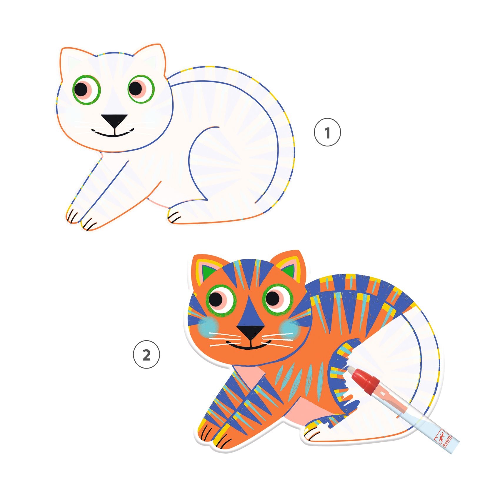 Djeco Djeco - Magic Colouring - Animalo-Ma - Pearls & Swines