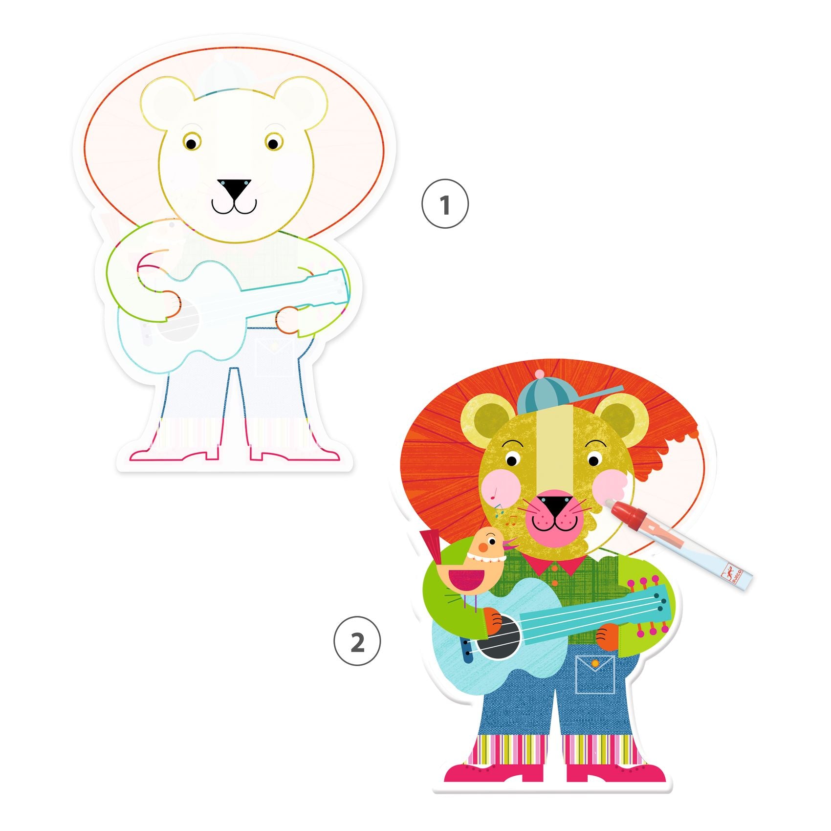 Djeco Djeco - Magic Colouring - Animalo-Len - Pearls & Swines