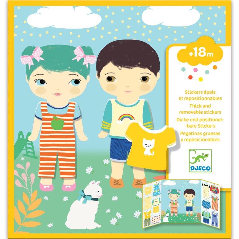 Djeco Djeco - Create with Stickers - Clothes - Pearls & Swines