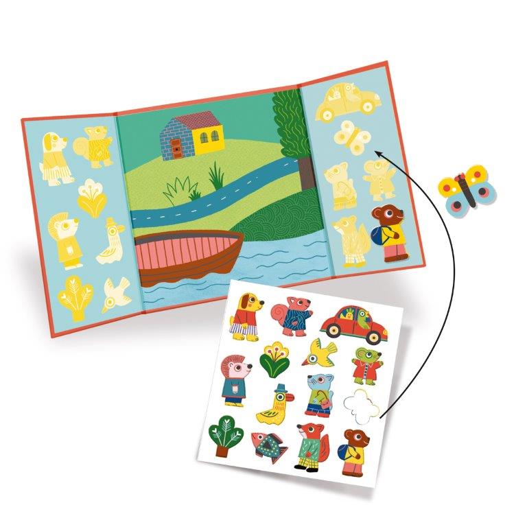 Djeco Djeco - Create with Stickers - Animals - Pearls & Swines