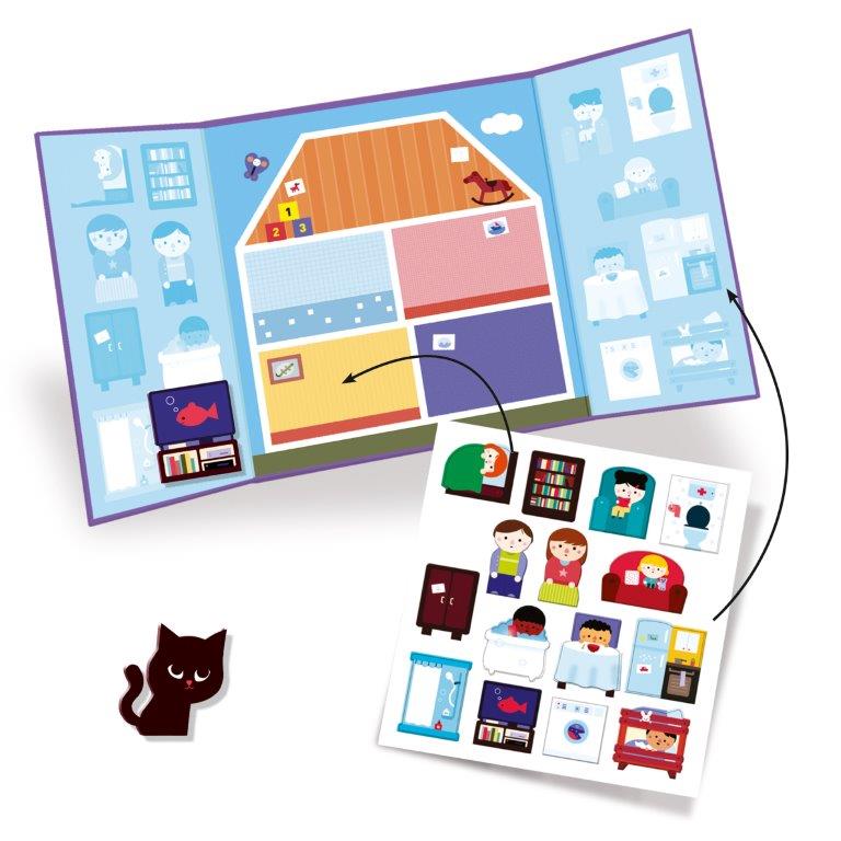 Djeco Djeco - Create with Stickers - House - Pearls & Swines
