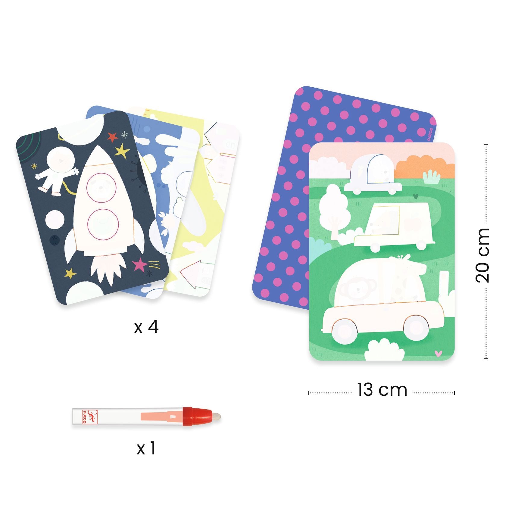 Djeco Djeco - Magic Colouring - On the road - Pearls & Swines