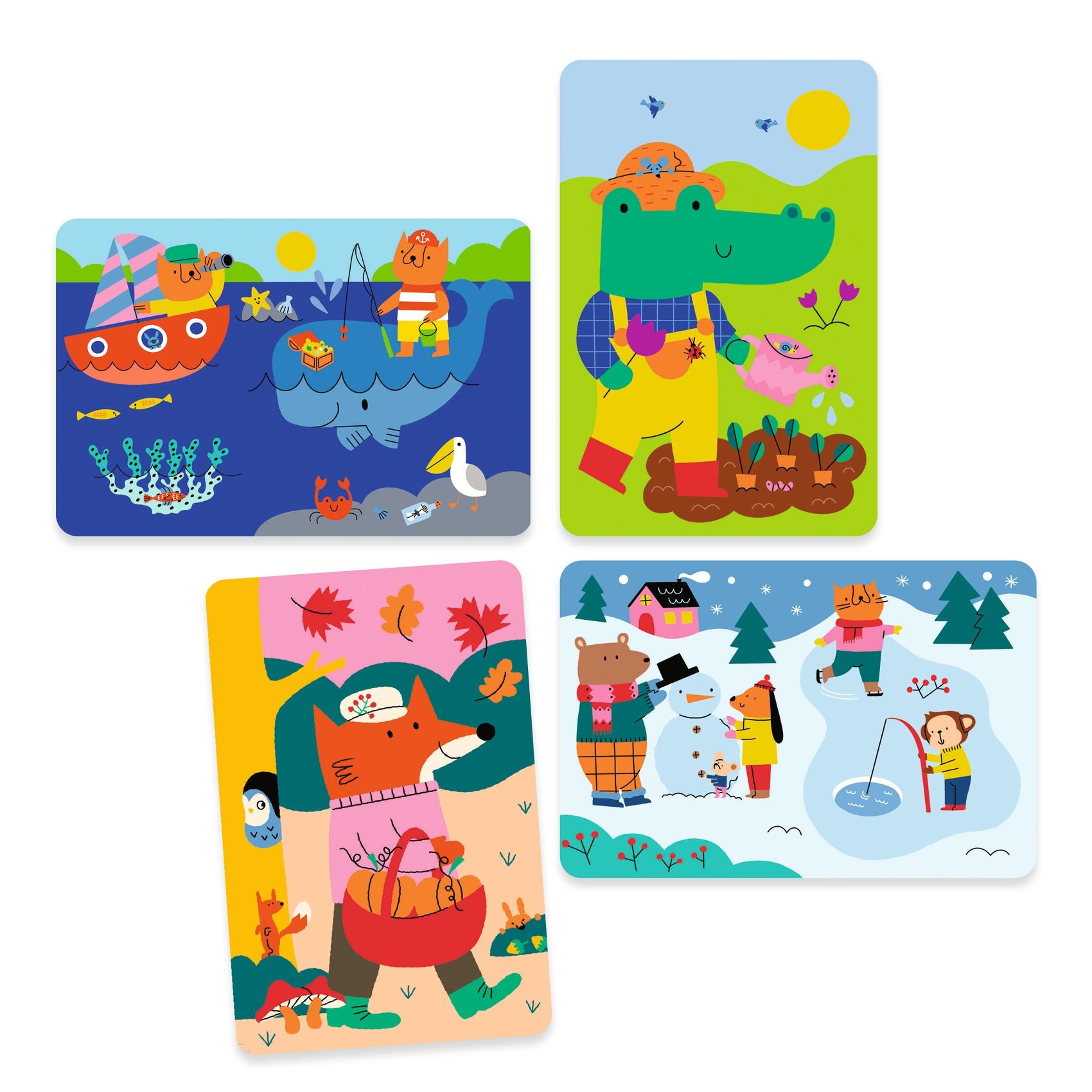 Djeco - Magic Water Colouring - 4 seasons