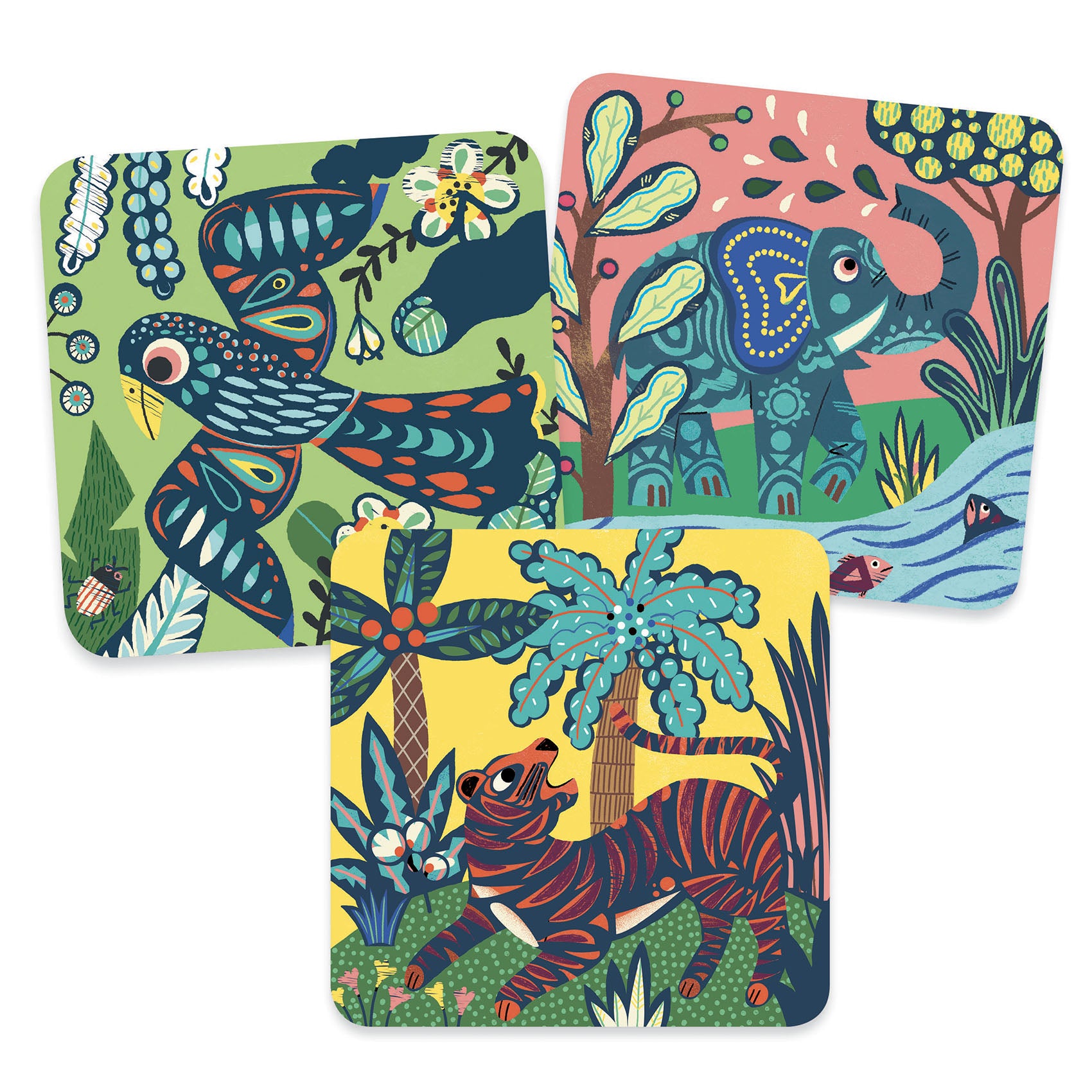 Djeco Djeco Scratch Cards - Big Animals - Pearls & Swines