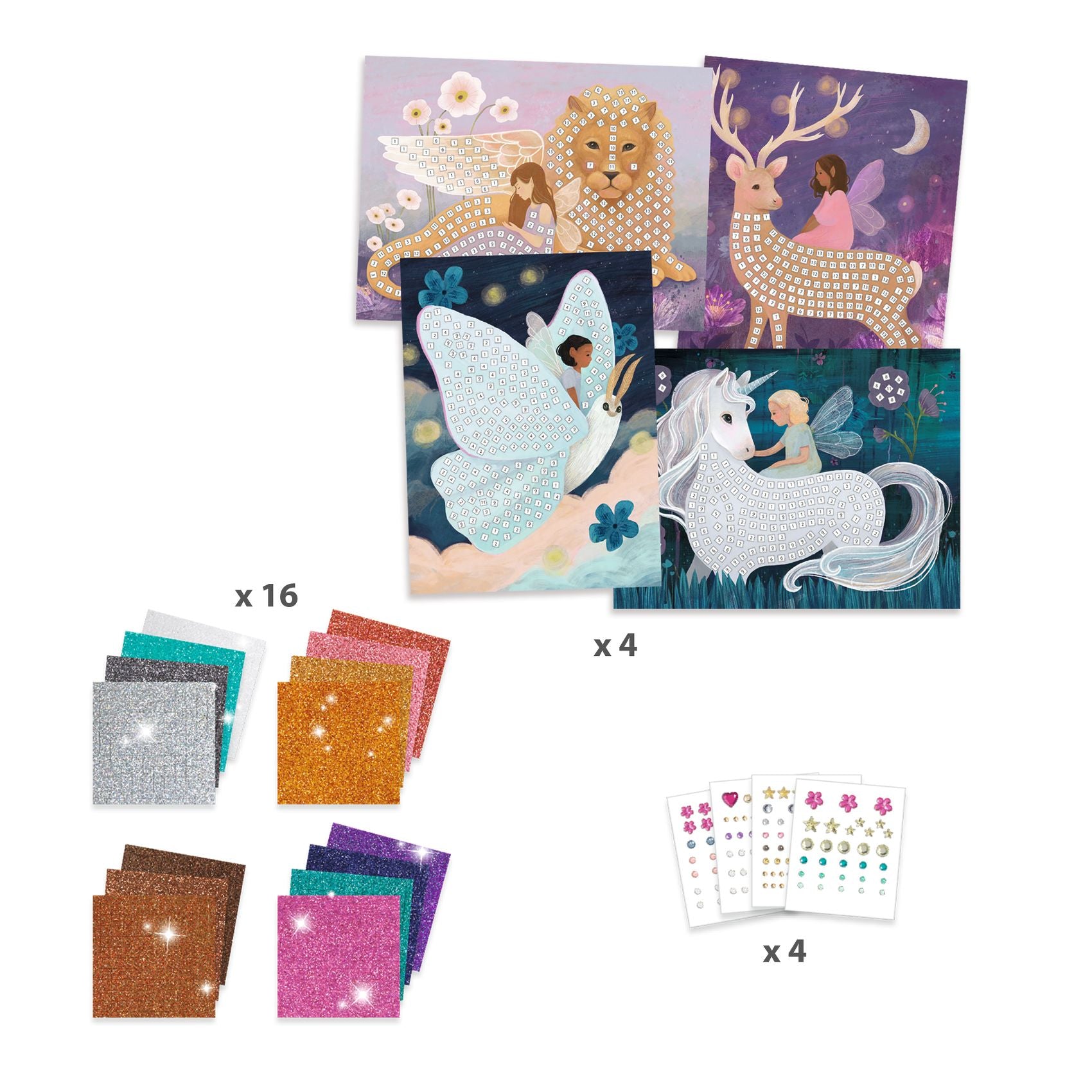 Djeco Djeco Mosaic Set - The Enchanted World - Pearls & Swines