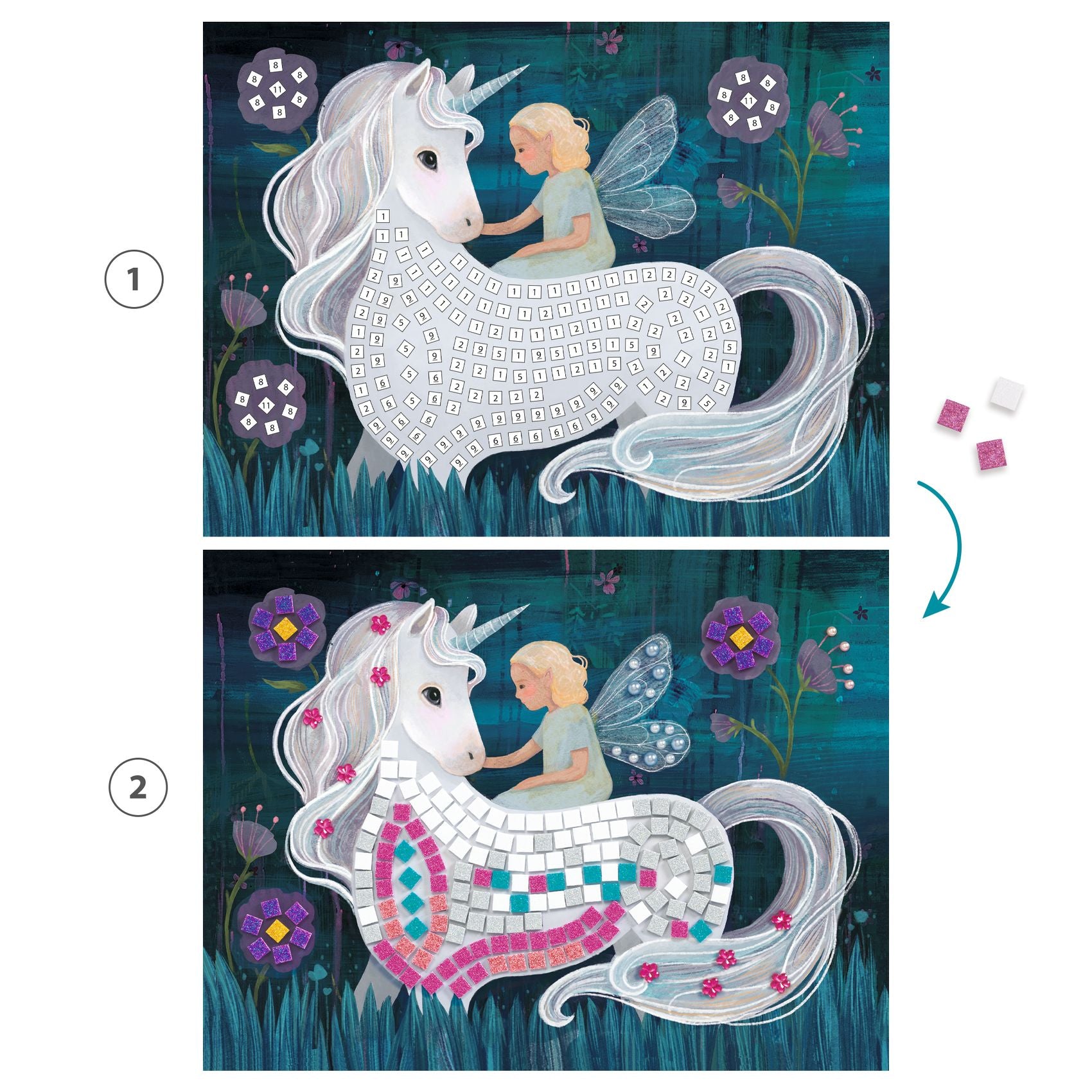 Djeco Djeco Mosaic Set - The Enchanted World - Pearls & Swines