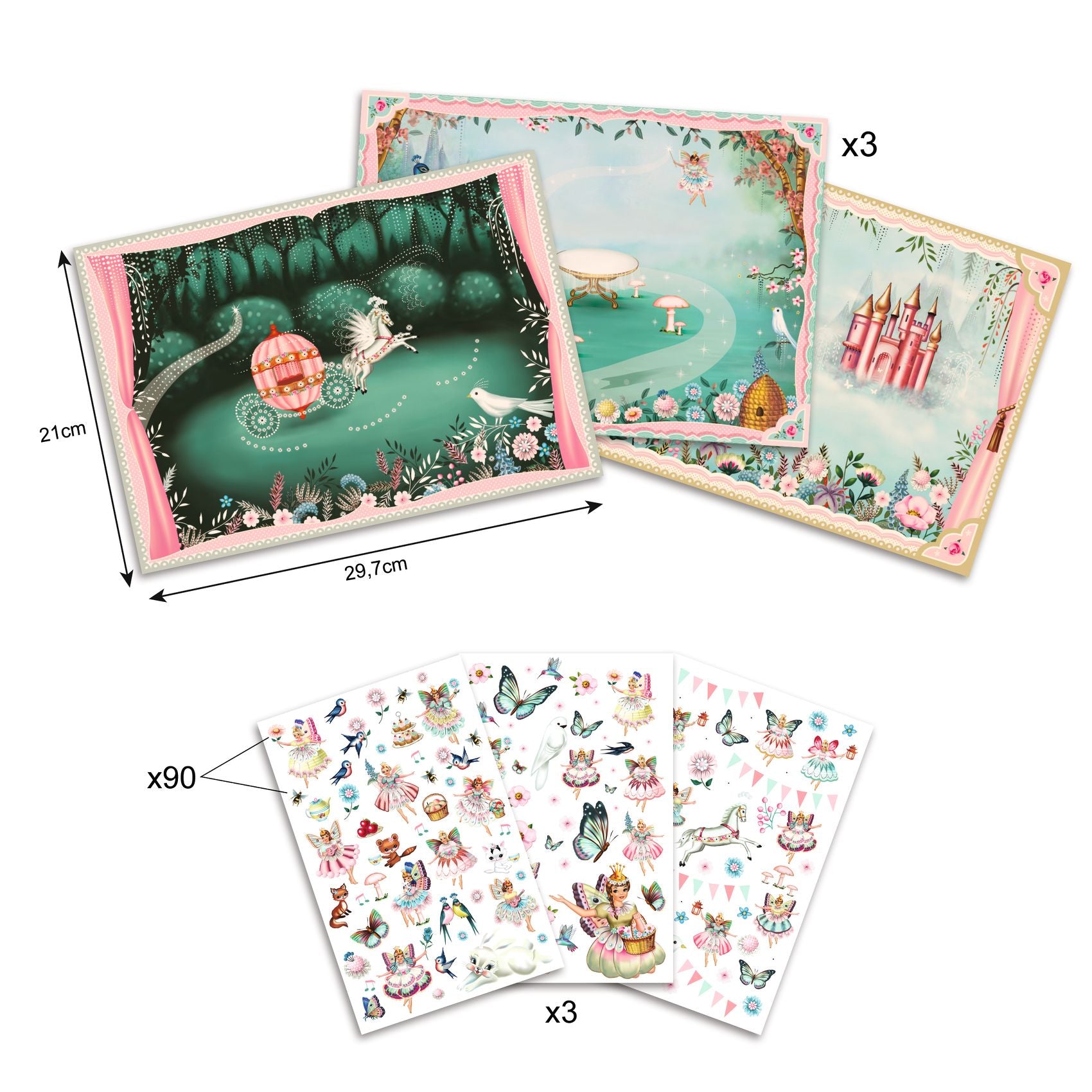 Djeco Djeco Decalos - In Fairyland - Pearls & Swines