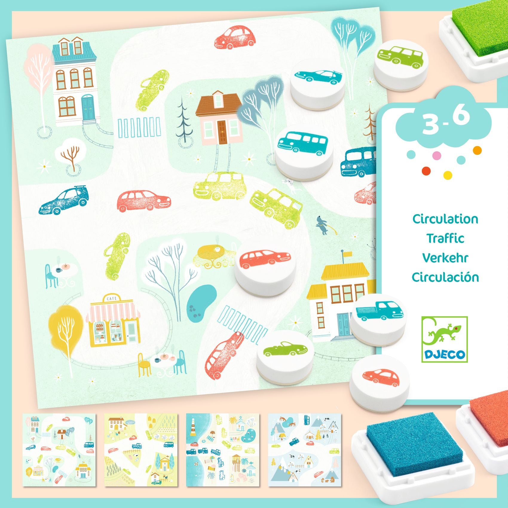 Djeco Djeco - Stamps - Traffic - Pearls & Swines