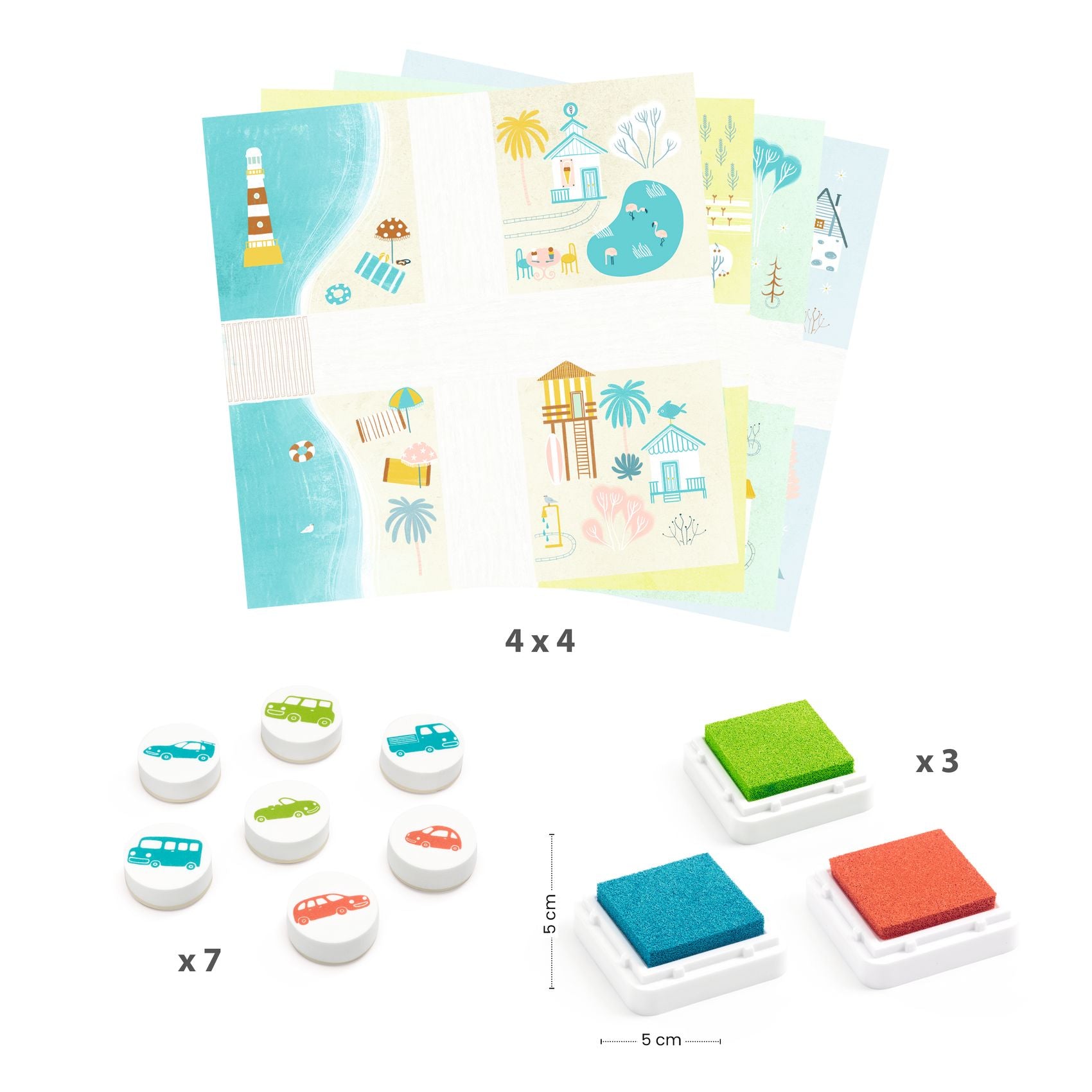 Djeco Djeco - Stamps - Traffic - Pearls & Swines
