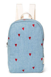 Pearls and Swines Studio Noos - Mini Backpack - Denim Hearts - Pearls & Swines