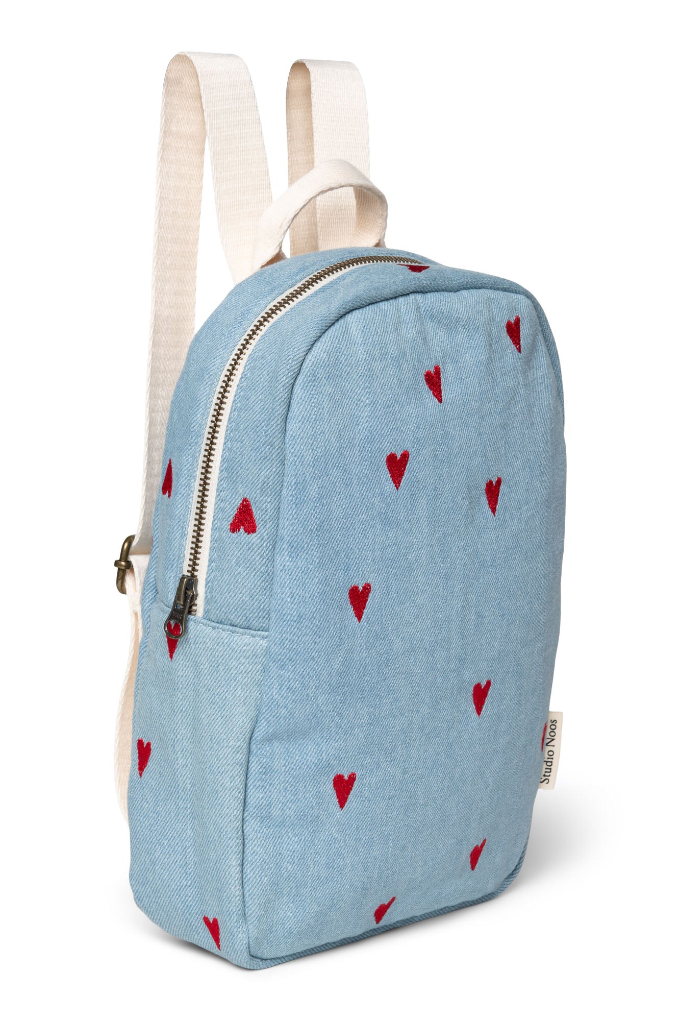 Pearls and Swines Studio Noos - Mini Backpack - Denim Hearts - Pearls & Swines