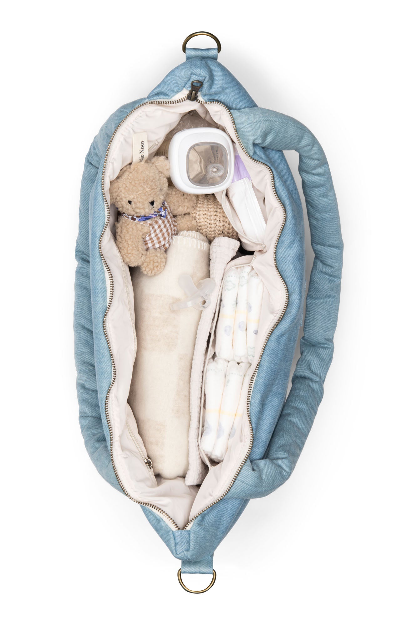 Pearls and Swines Studio Noos - Solid Diaperbag - Denim - Pearls & Swines