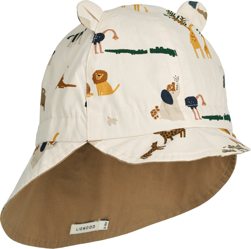 Liewood Collection Sale - Liewood - Gorm Reversible Sun Hat - All Together/Sandy - Pearls & Swines