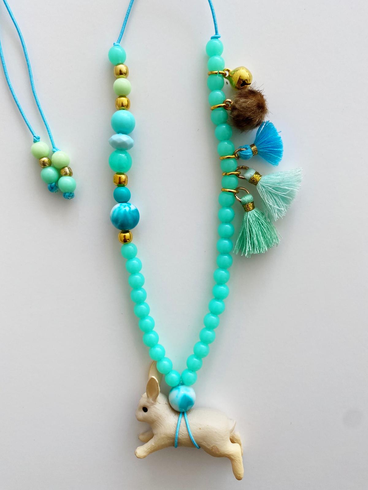 Bymelo Bymelo - Necklace - Animal Rabbit Kaatje - Pearls & Swines