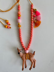 Bymelo Bymelo - Necklace - Animal Deer Hillie - Pearls & Swines