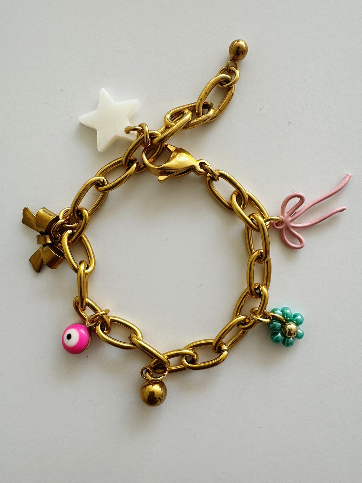 Bymelo Bymelo - Bracelet - Charms - Pearls & Swines