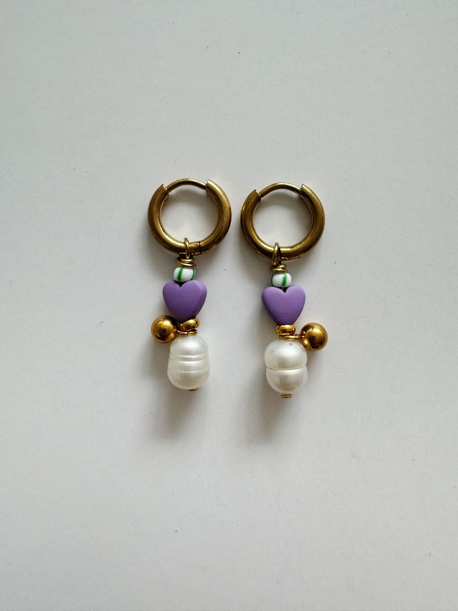 Bymelo Bymelo - Earrings - Purple and Pearl - Pearls & Swines