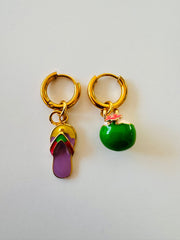 Bymelo Bymelo - Earrings - Summer/Slipper - Pearls & Swines