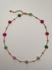 Bymelo Bymelo - Necklace - Flower multicolors - Pearls & Swines