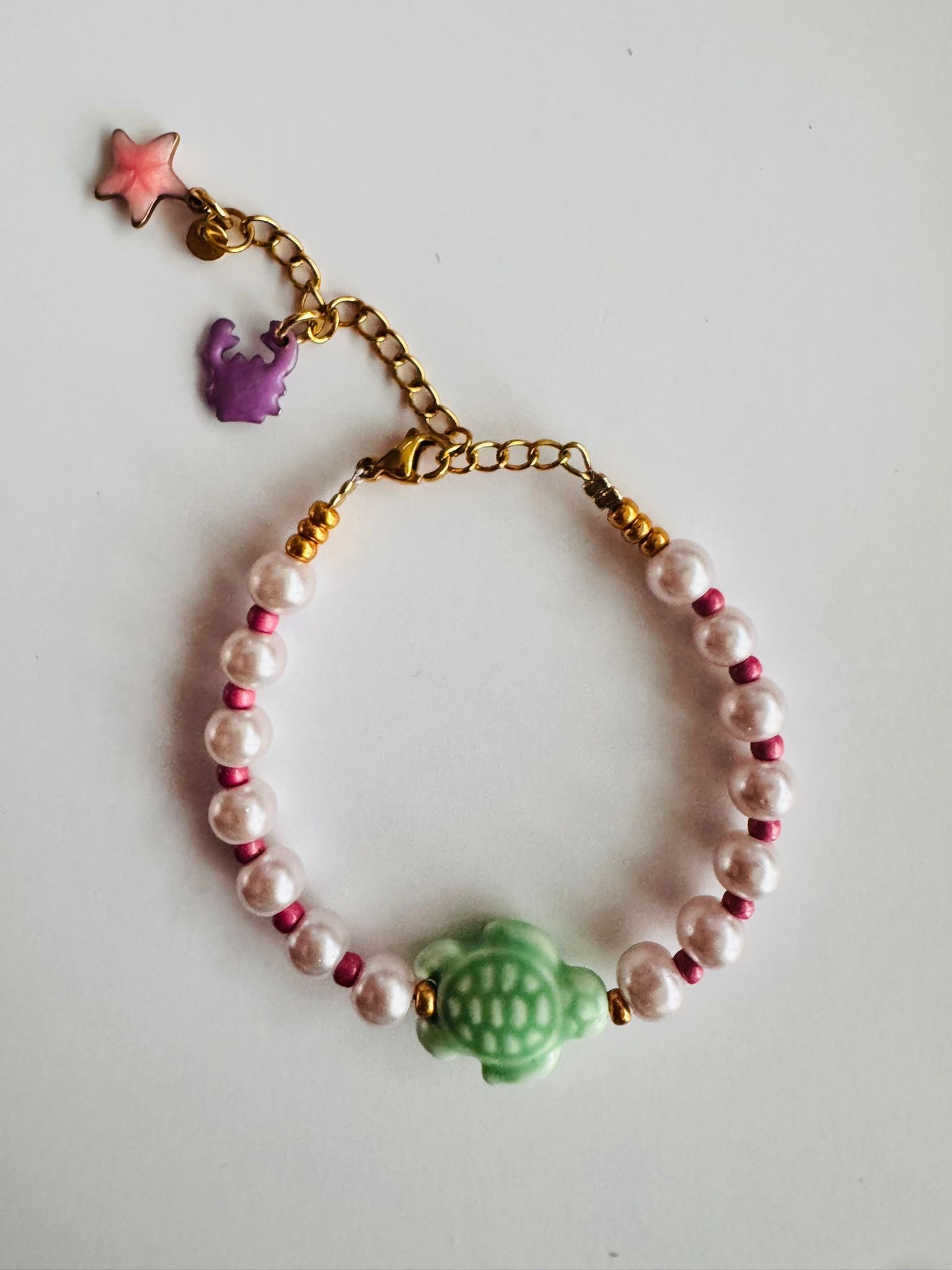 Bymelo Bymelo - Bracelet - Turtle - Pearls & Swines