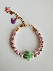 Bymelo Bymelo - Bracelet - Turtle - Pearls & Swines