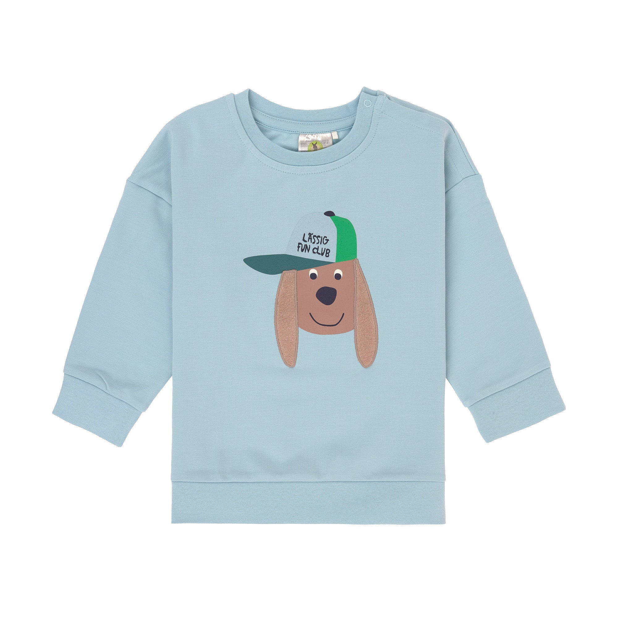 Lässig Lässig - Kids Sweater GOTS - Dog Pale Blue - Pearls & Swines