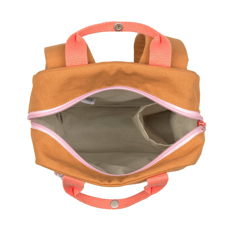 Lässig Lässig Little One & Me Square Backpack - Small Caramel - Pearls & Swines