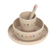 Lässig Lässig - Dish Set PP/Cellulose 4 pcs - Happy Fruits Cherry - Pearls & Swines