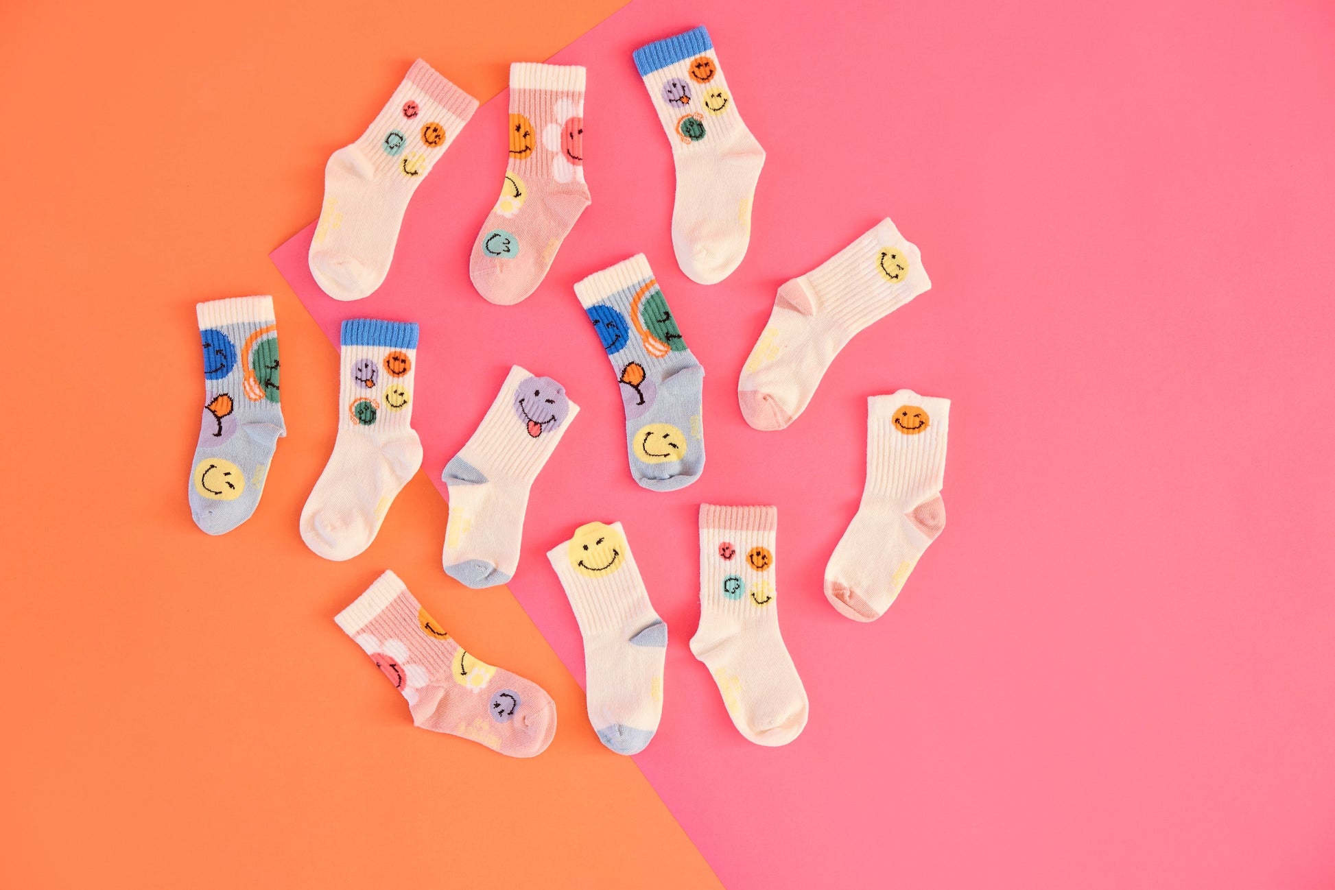 Lässig Lässig - Tennis Socks Kids GOTS (3 pcs) - Smiley World Blue - Pearls & Swines