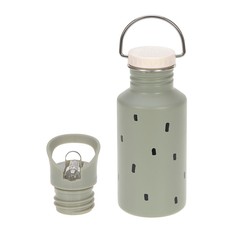 Lässig Lässig - Bottle Stainless Steel - Happy Prints Light Olive - Pearls & Swines