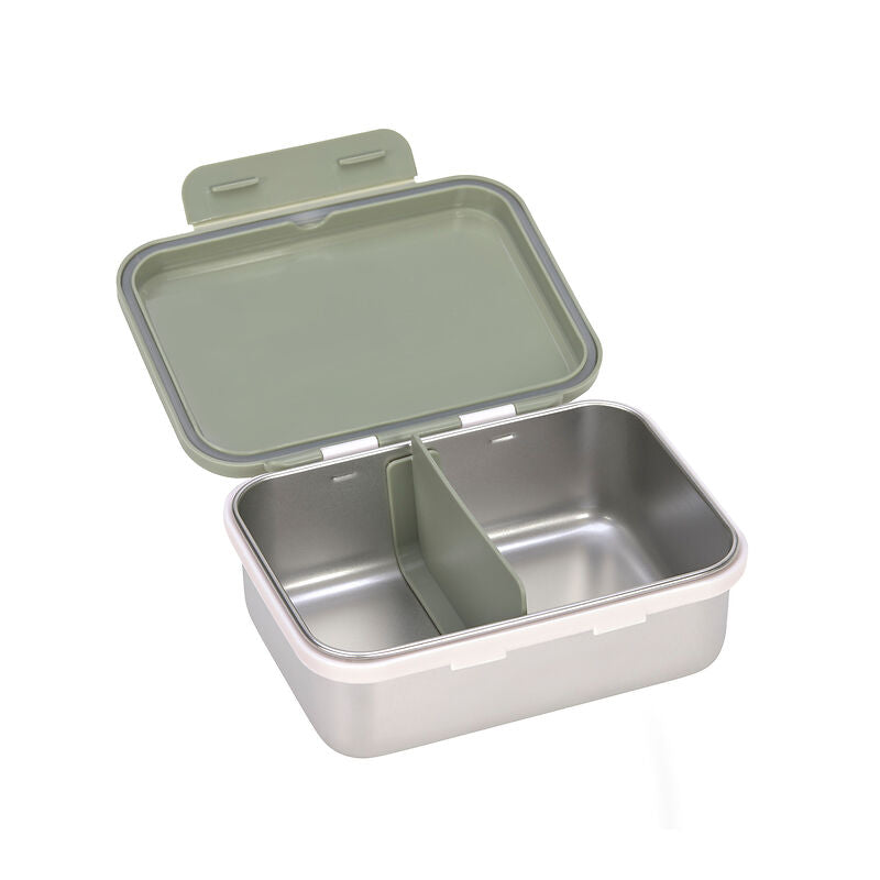 Lässig Lässig - Lunchbox Stainless Steel - Happy Prints Light Olive - Pearls & Swines