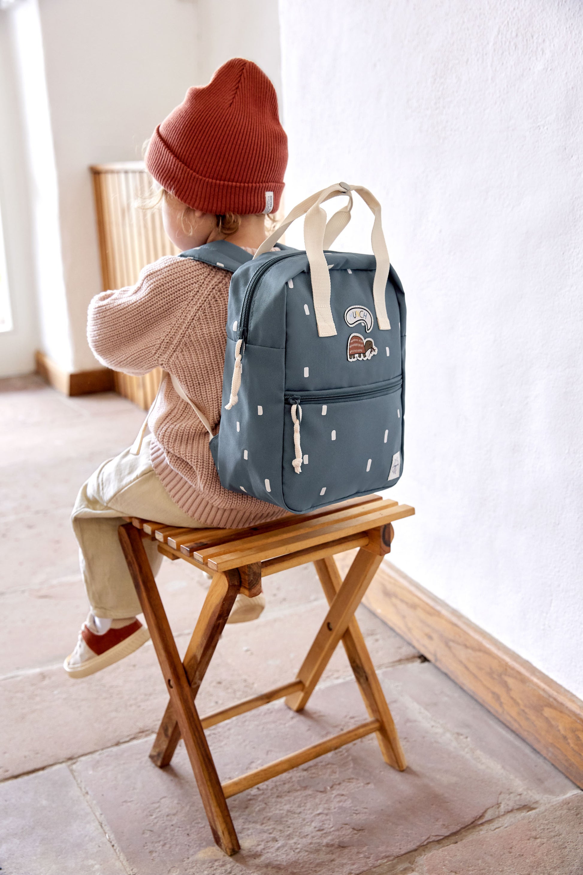 Lässig Lässig - Mini Square Backpack - Happy Prints, midnight blue - Pearls & Swines