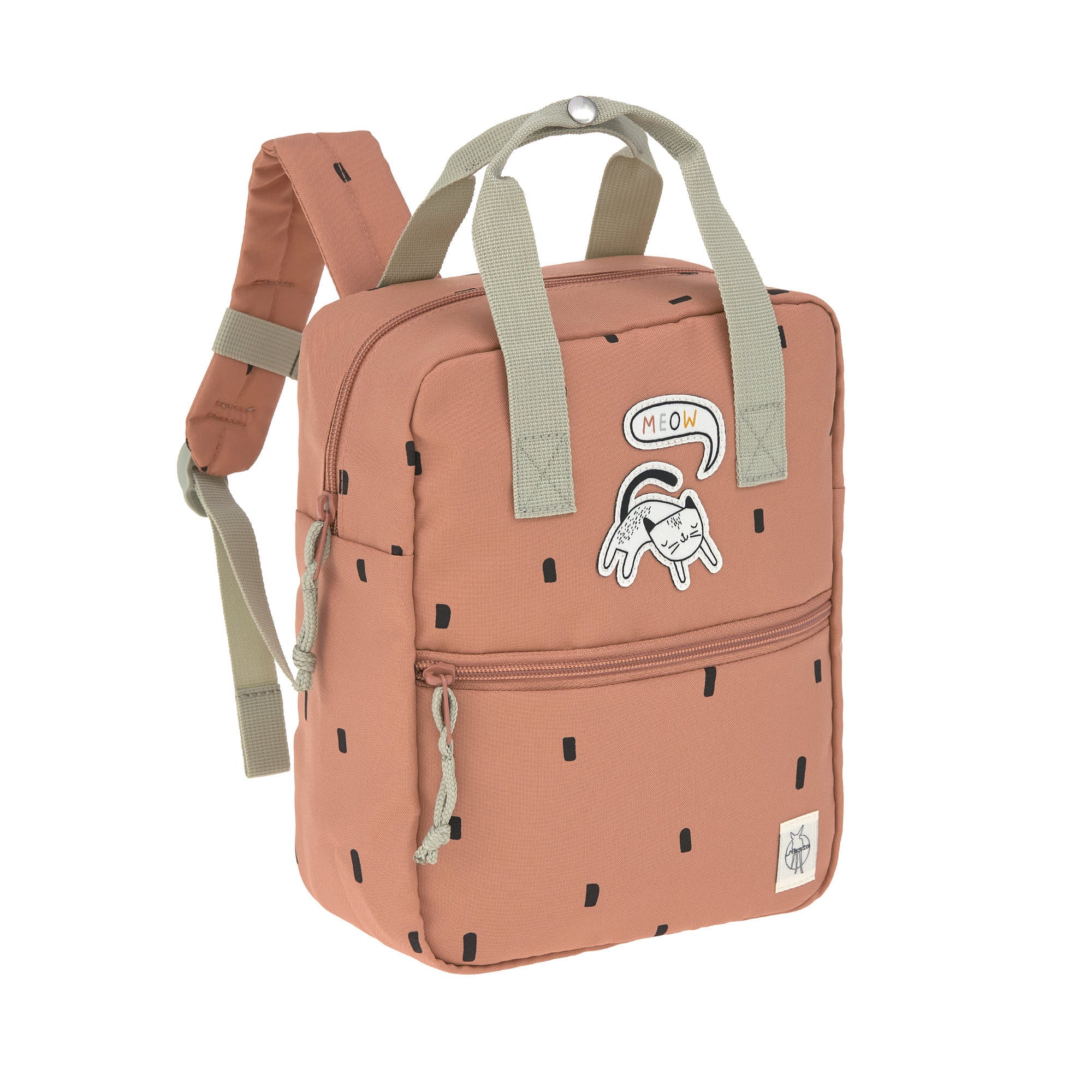 Lässig Lässig - Mini Square Backpack - Happy Prints, caramel - Pearls & Swines