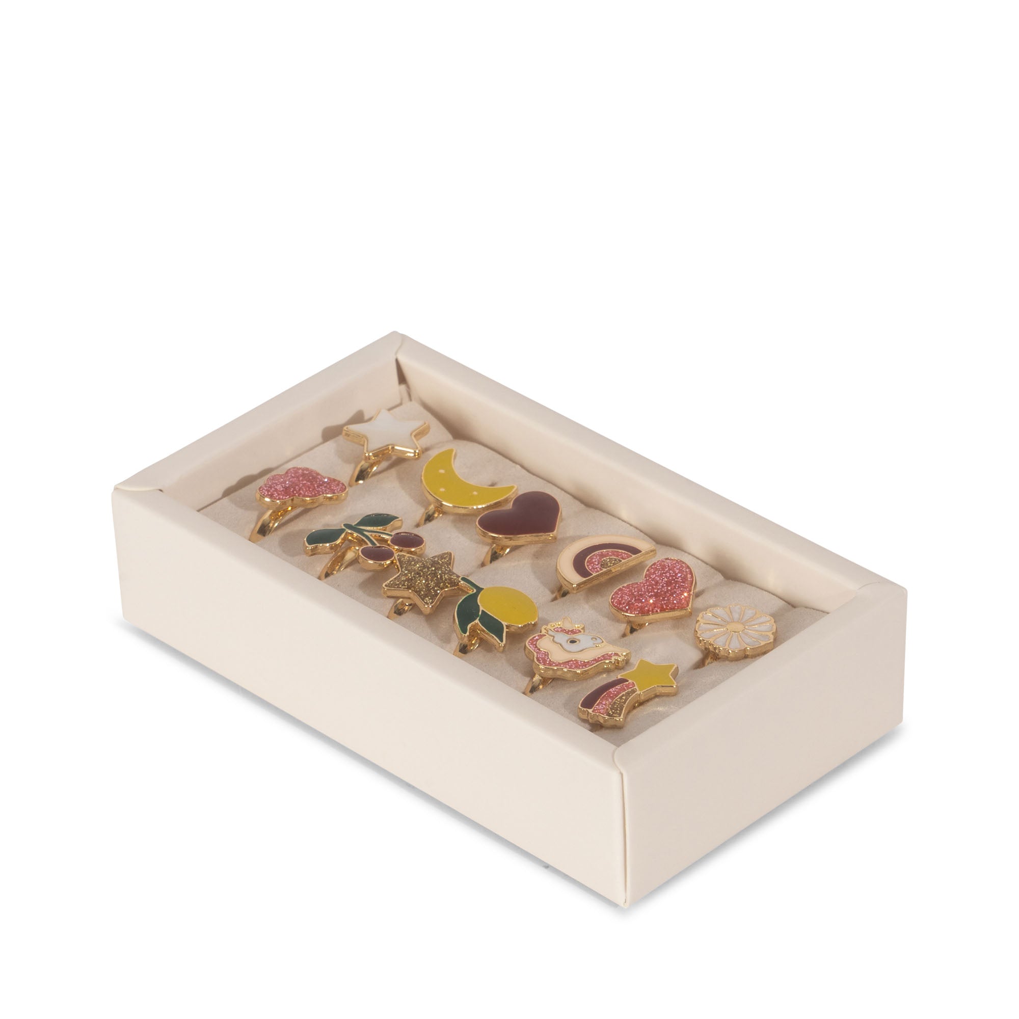 Konges Sløjd Konges Sløjd 12-Pack Ring Set - Pearls & Swines