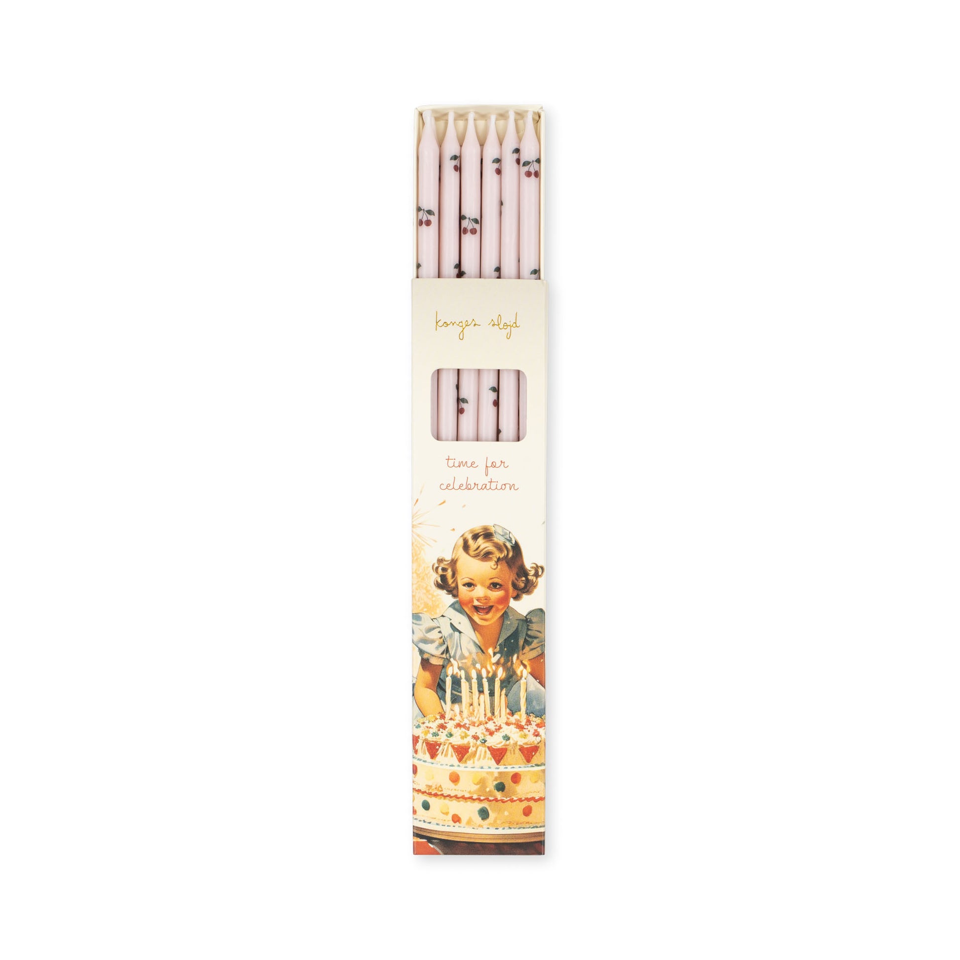 Konges Sløjd Konges Sløjd Birthday Candles Print - Cherry - Pearls & Swines
